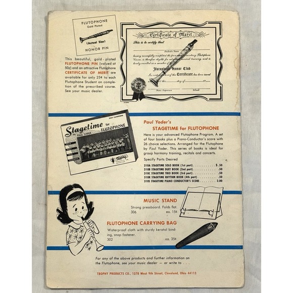 Music Time Flutophone  Instrument 1967 Sheet Music - Picture 11 of 11